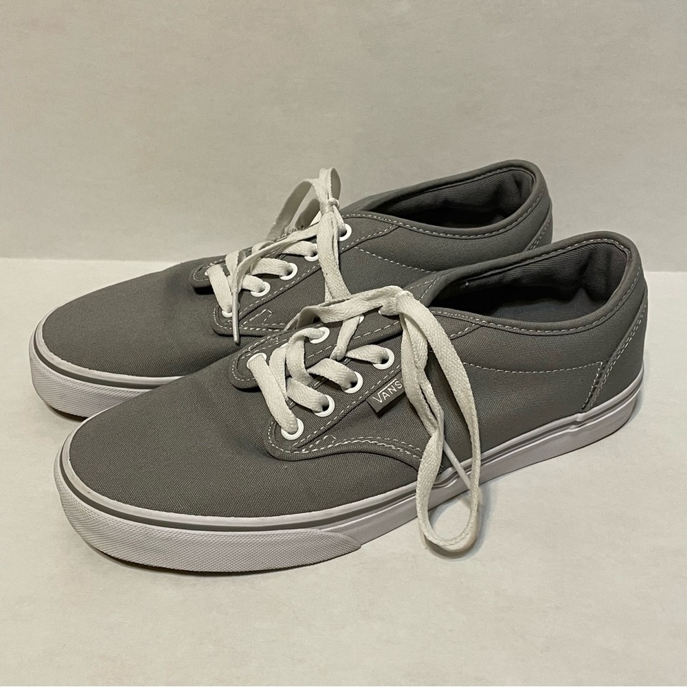Vans Off The Wall Gray Lace-Up Women’s Sneakers Size 9.5 Style 721356 EUC